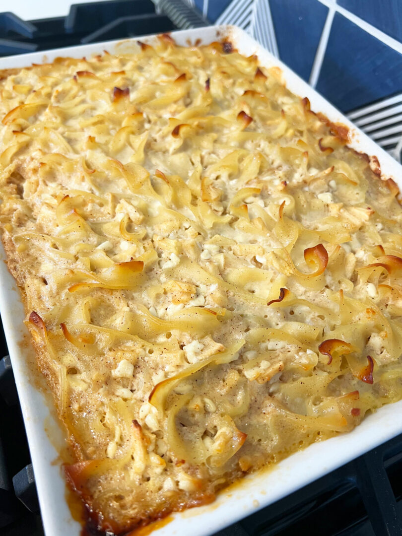 The Best Apple Honey Cinnamon Noodle Kugel Recipe Ever